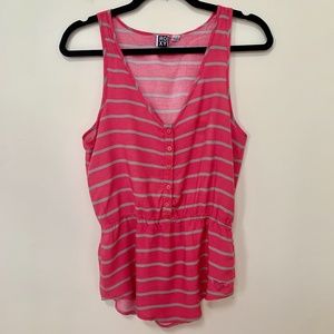 Roxy Striped Peplum Tank Top